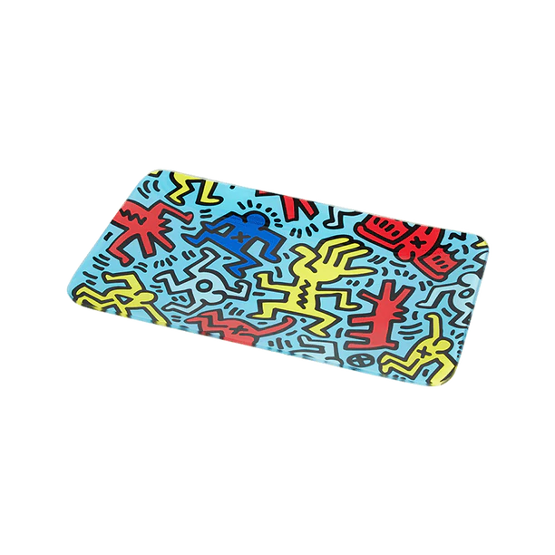 K. Haring Glass Rolling Tray