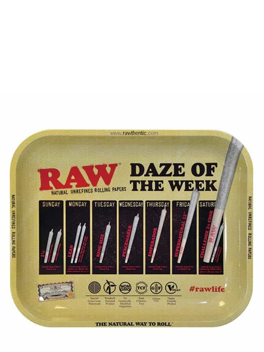 RAW "Daze Of The Week" Large Rolling Tray