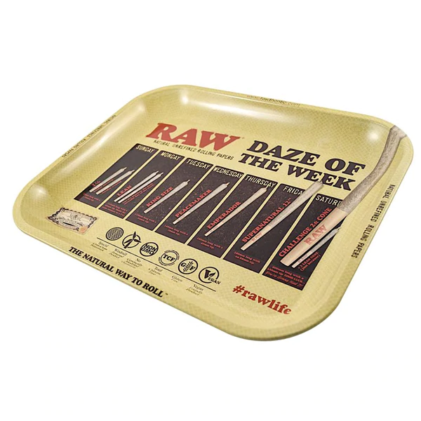 RAW "Daze Of The Week" Large Rolling Tray