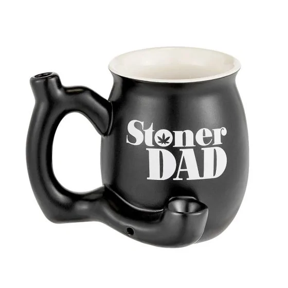 roast toast pipe mug stoner dad black 1
