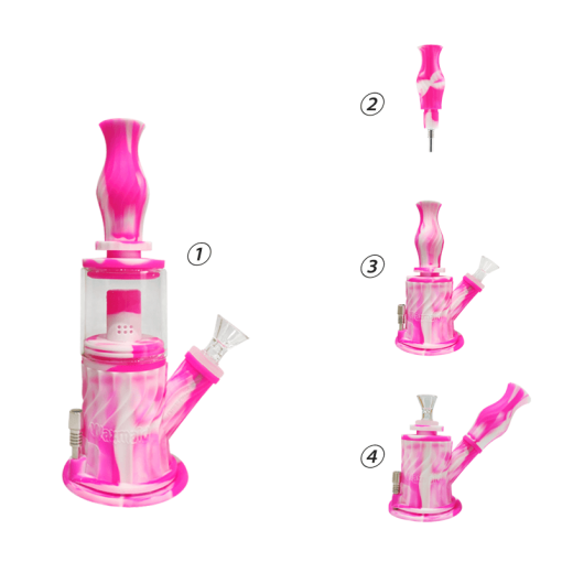 Waxmaid 4-in-1 Double Perc Water Pipe