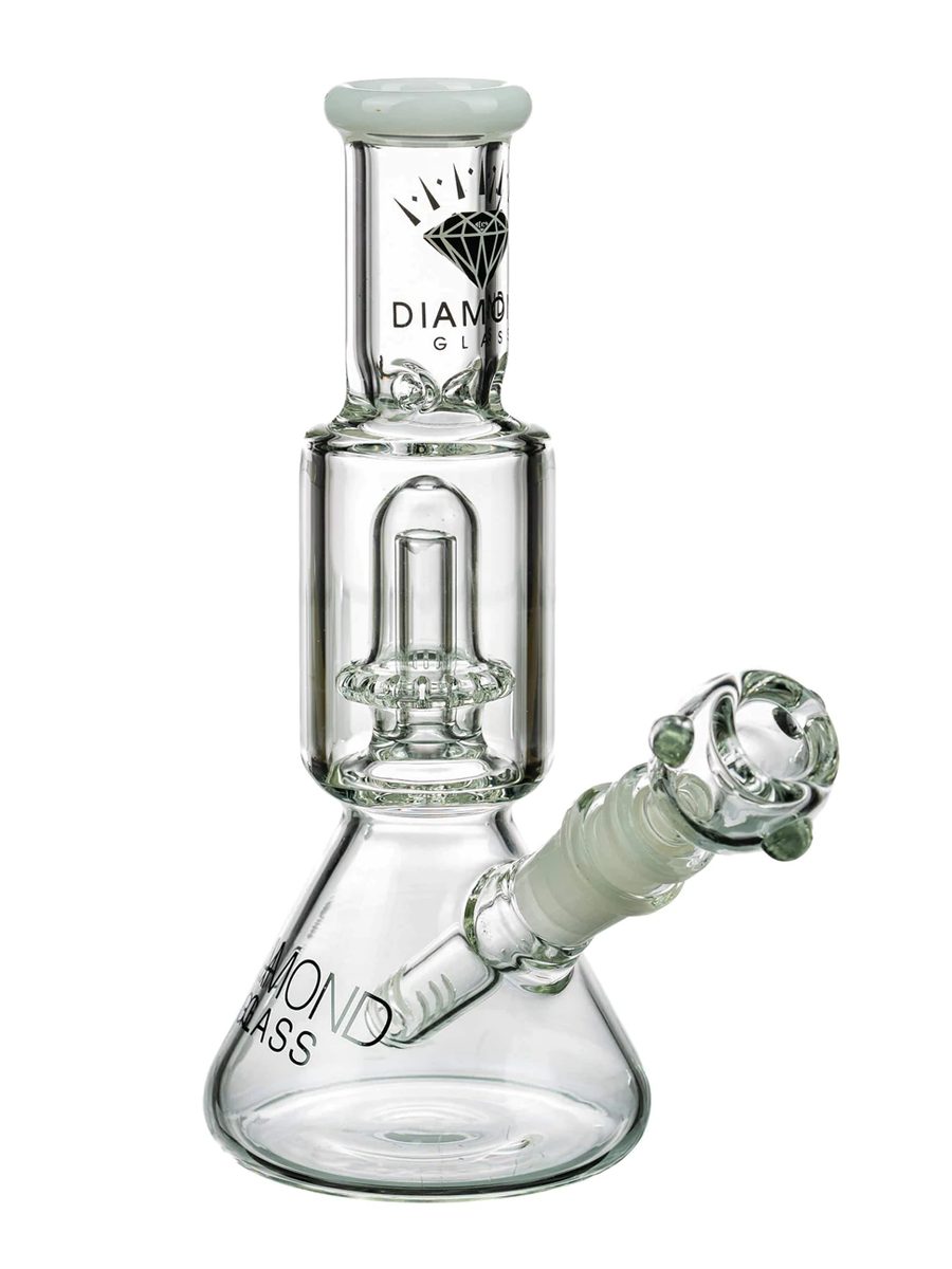 Diamond Glass Short Neck UFO Beaker Bong