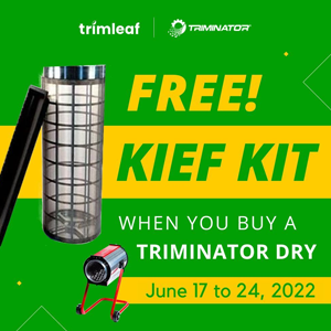 Get a FREE Triminator Kief Kit at  TrimLeaf