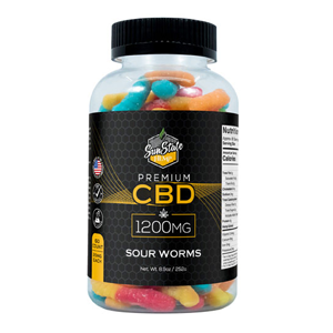 Save 51% on CBD Gummy Sour Worms at Sun State Hemp