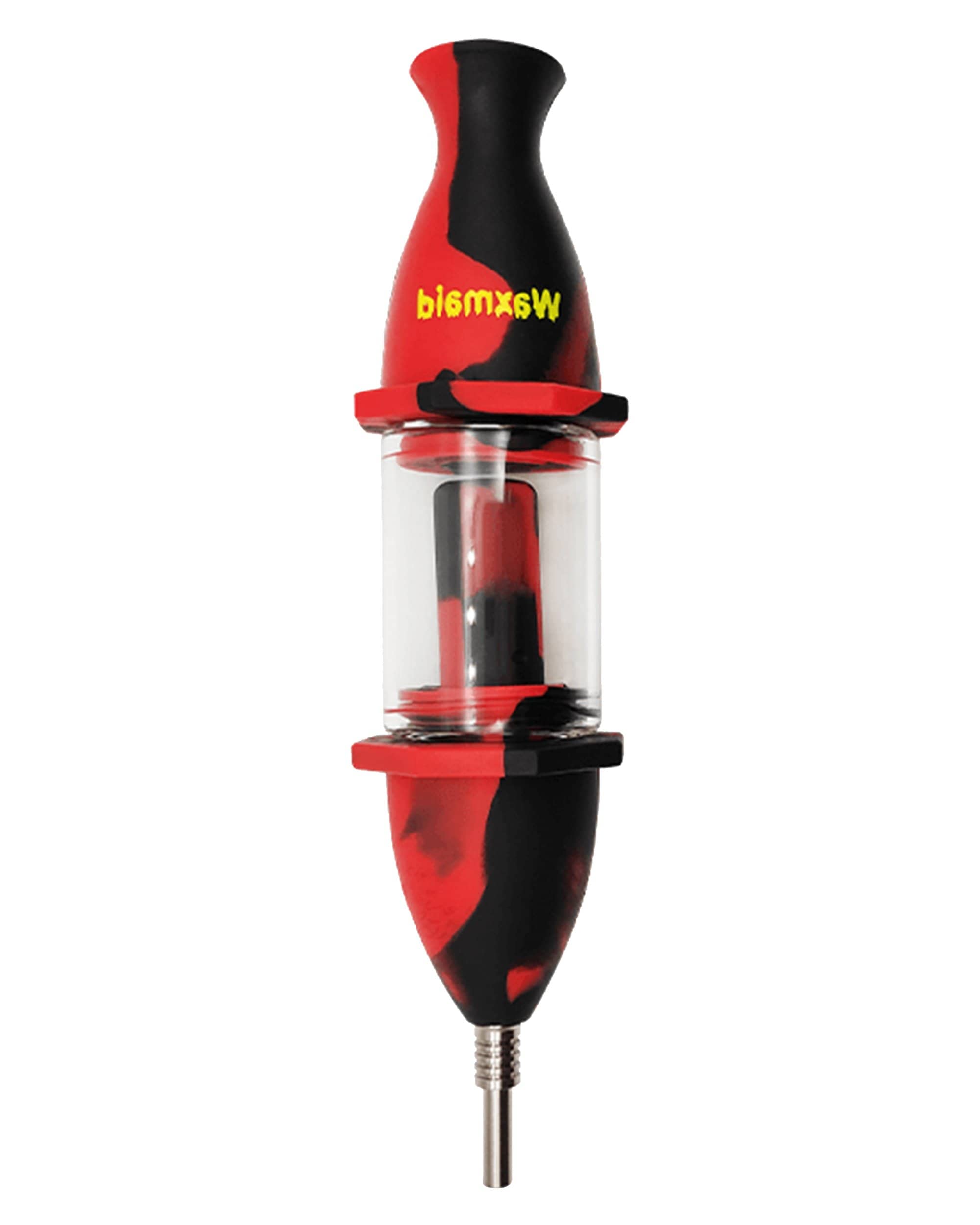 waxmaid capsule silicone glass nectar collector black red dab rig 714929473837 28302730985546