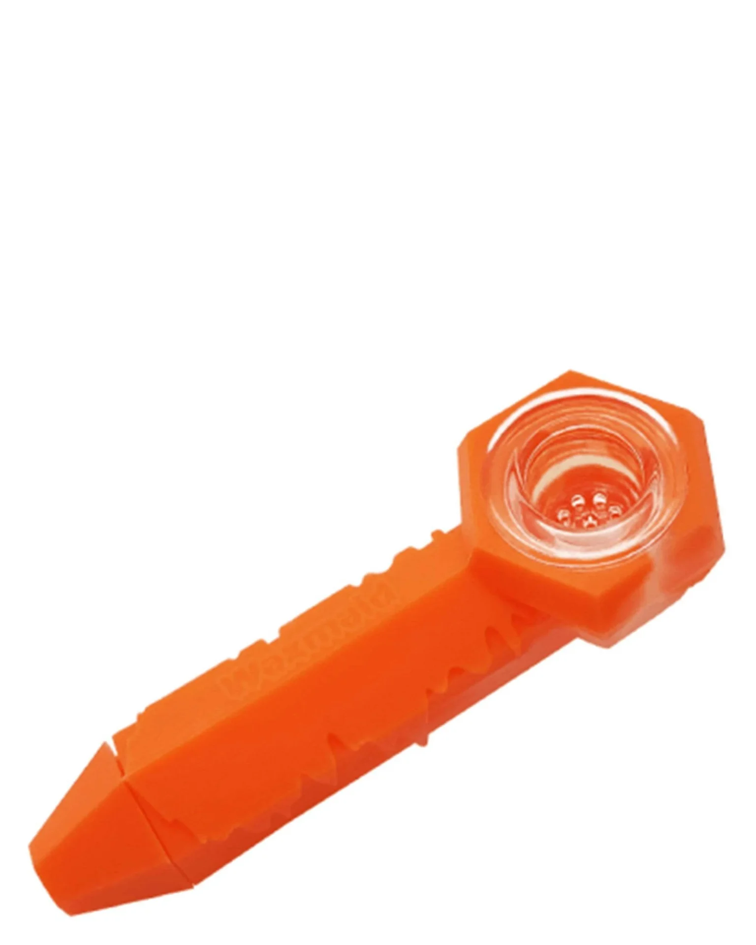 waxmaid freezable silicone ice spoon pipe translucent orange hand pipe 723685128028 28414170529866