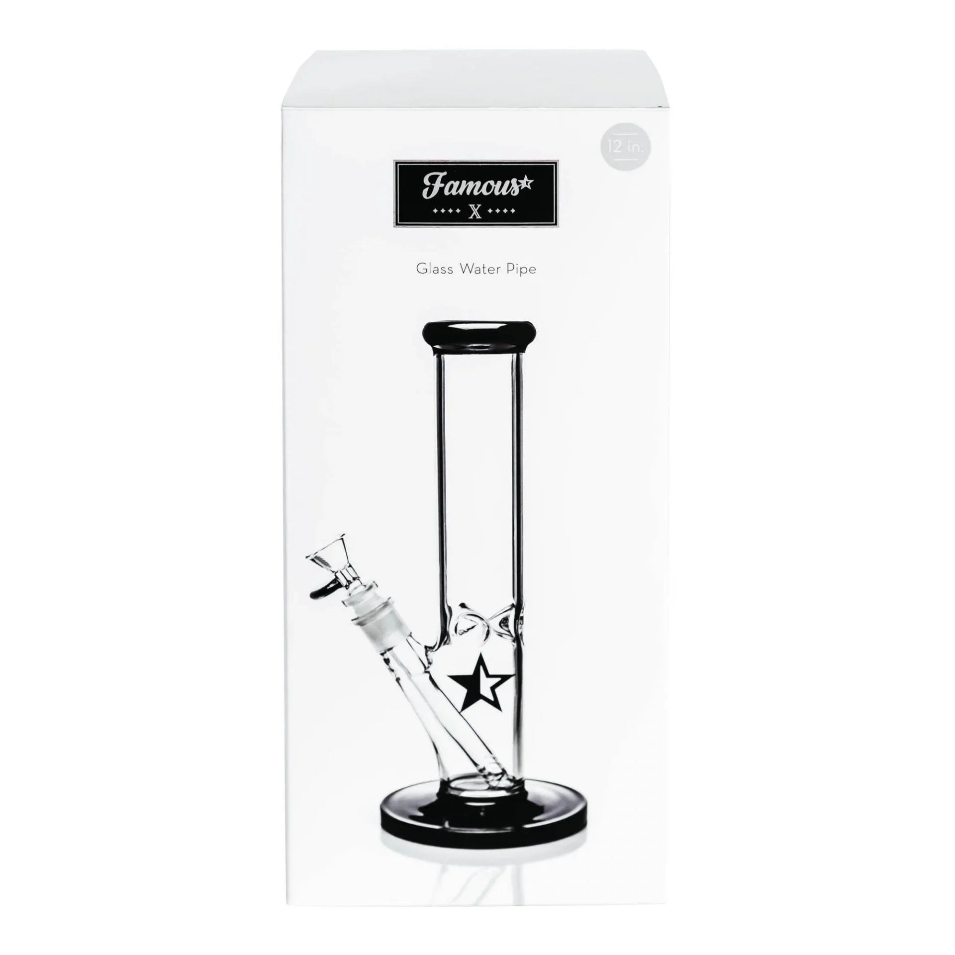 famous brandz famous x 12 straight water pipe bong a2076 29000509620298