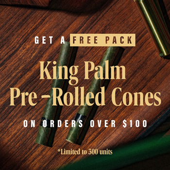 FREE King Palm Pre-Rolls Homegrown Cannabis Co