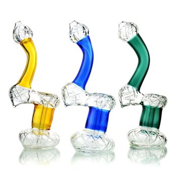 Diamond Bubbler w/ Color Accent - .99 at Mile High Glass Pipes