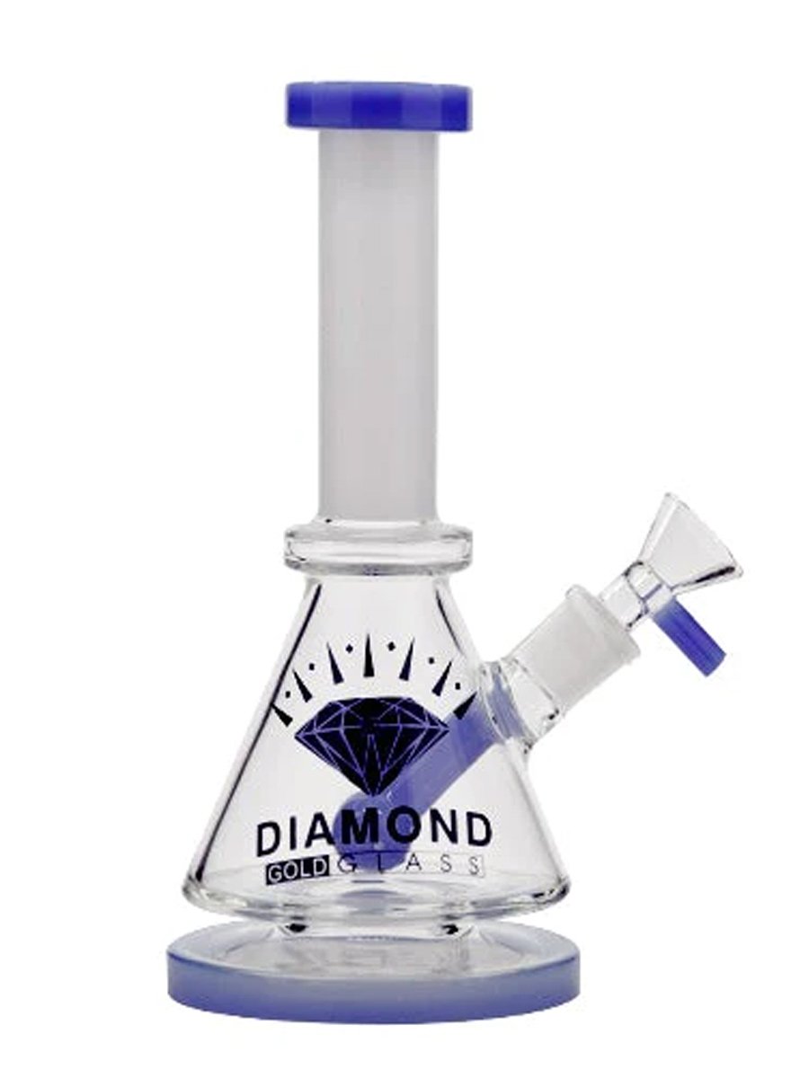 Diamond Glass Triangular Mini Beaker Bong