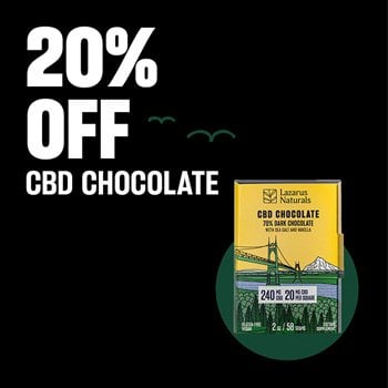 Save 20% on CBD Chocolate at Lazarus Naturals