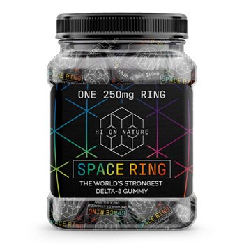 Delta-8 Space Rings Jar (50 pcs) - $262.50 at  Hi On Nature