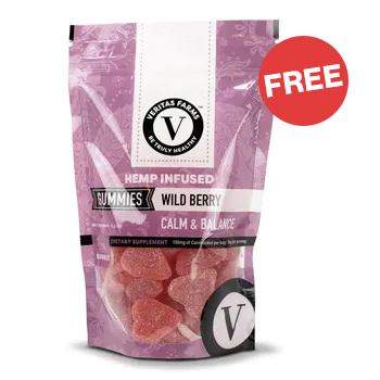 Get a FREE pack of Wild Berry CBD Gummies at  Veritas Farms
