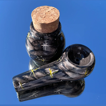 Pipe & Stash Jar Magic Night - .39 at Cosmos Art Ceramics