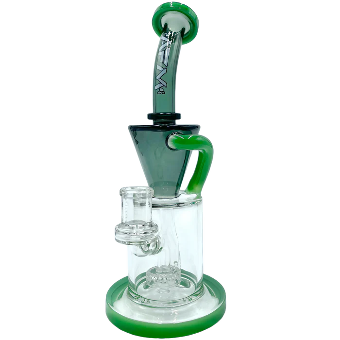 afm the drain incycler double color 10 smokey green dab rigs dankgeek