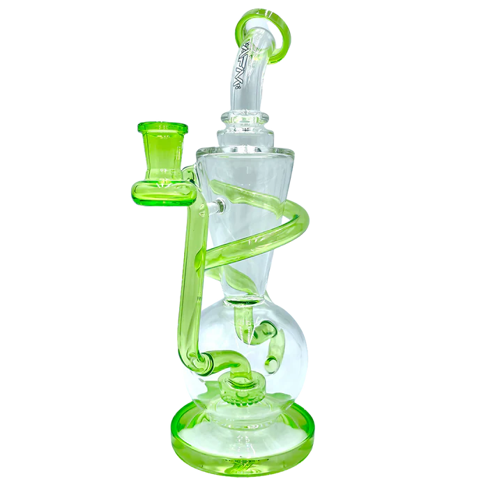 afm the swirly wiry recycler 10 5 lime dab rigs dankgeek