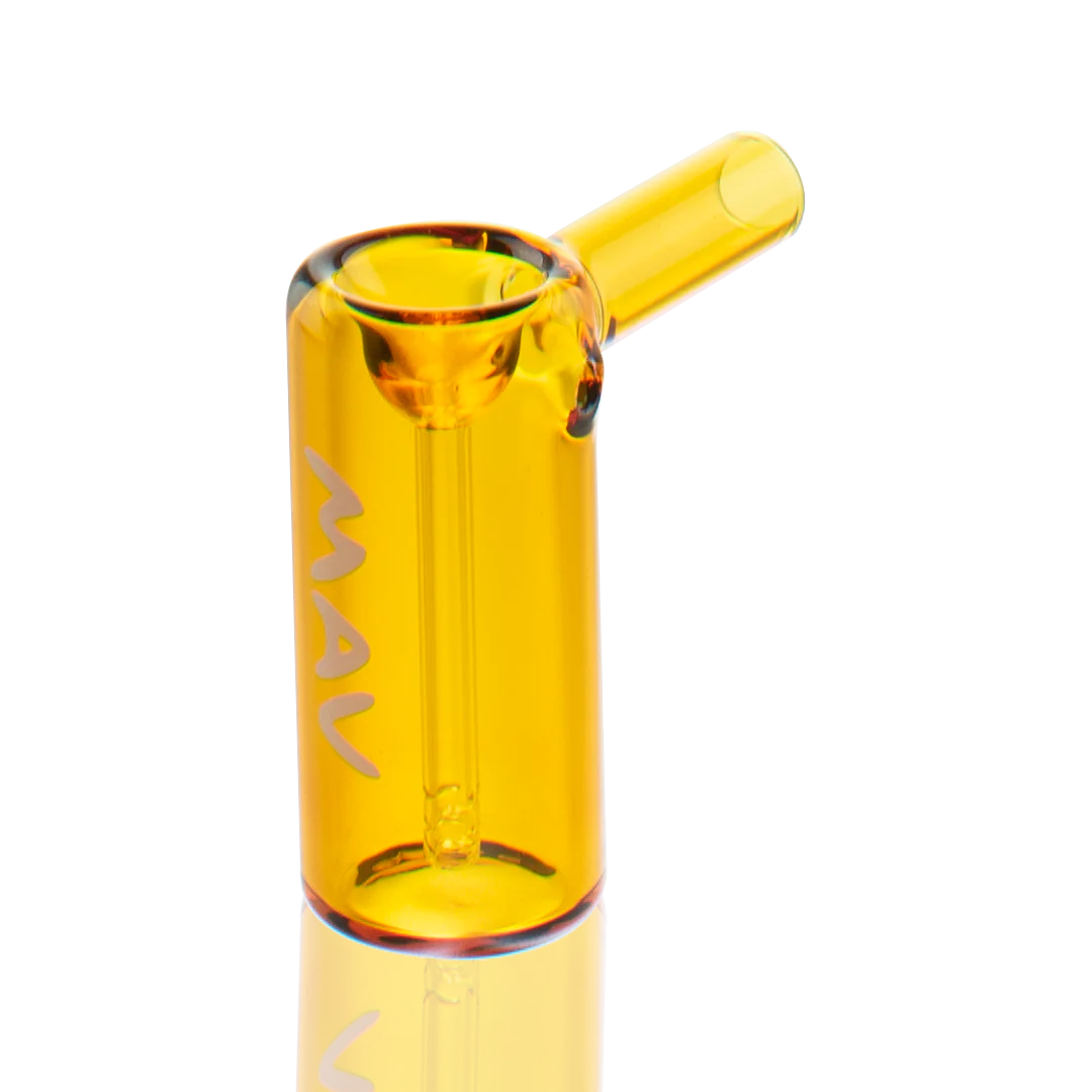 mav glass 2 5 mini standing hammer bubbler gold hand pipes dankgeek