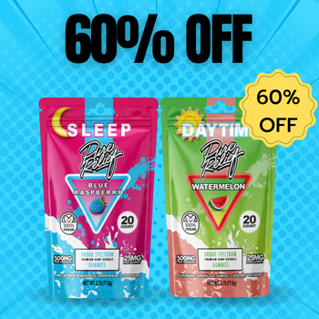 Save 60% on Daytime / Nighttime Gummies at Pure Relief
