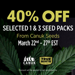 Save 40% on selected Canuk Seeds packs at True North Seedbank