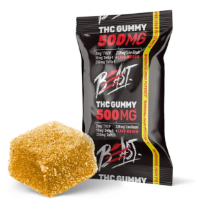 Beast 500mg D8, D9, THCP, Live Resin Gummies