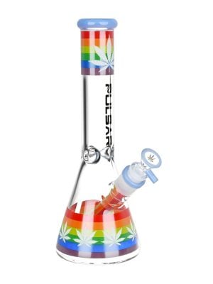 pulsar rainbow pride glass beaker bong 1