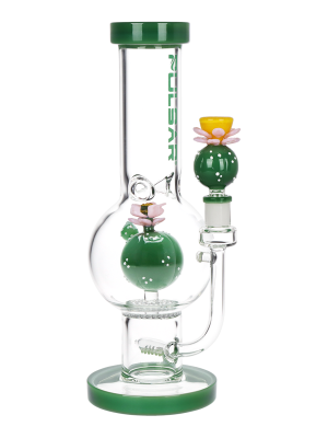 Pulsar 12.5″ Peyote Bloom Glass Bubble Bong